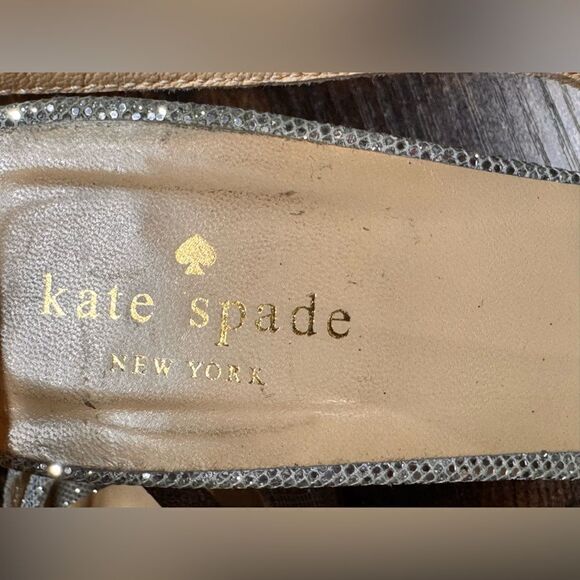 Kate Spade Strappy Silver Heels‎ Size 9 - Picture 3 of 11